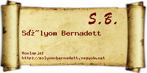 Sólyom Bernadett névjegykártya